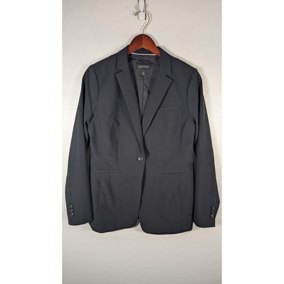 Banana Republic Jackets & Blazers - Banana Republic Blazer Womens 8 Black Long And Lean‎ Italian Wool Lined